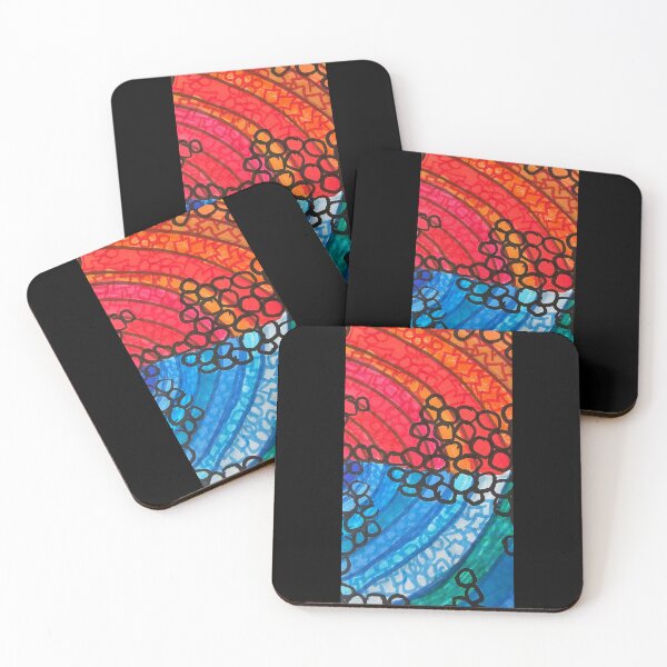 Item preview,  Red and BlueCurved Patterns  designed and sold by DancingCreek.