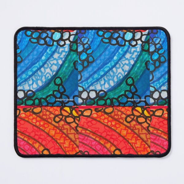 Item preview, Red and BlueCurved Patterns designed and sold by DancingCreek.
