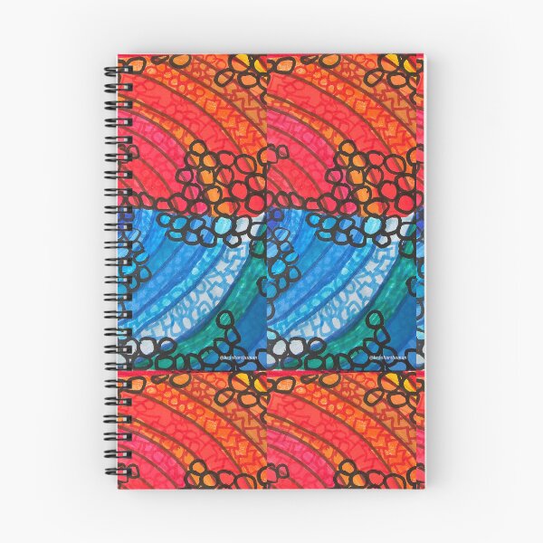 Item preview, Red and BlueCurved Patterns designed and sold by DancingCreek.