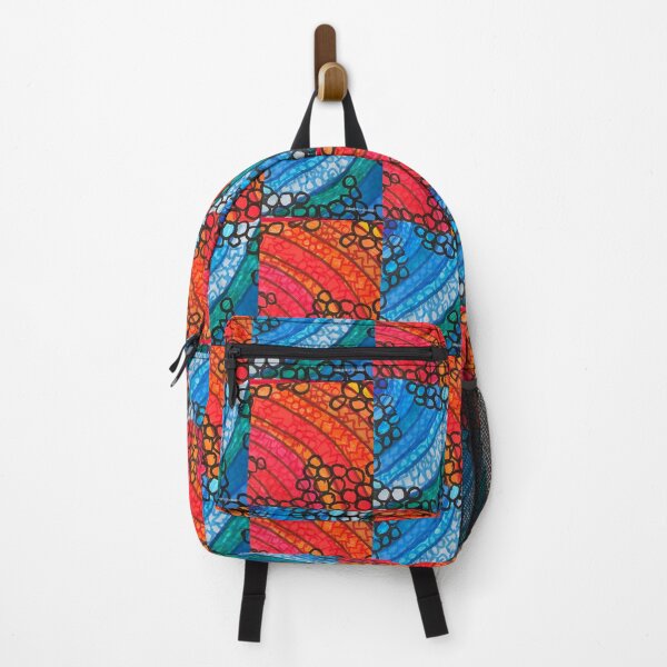 Item preview, Red and BlueCurved Patterns designed and sold by DancingCreek.