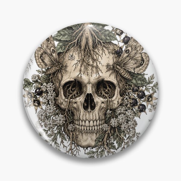 Item preview, Gothic Botanical Skull Dark Academia Witch designed and sold by DigitalDream Gallery.