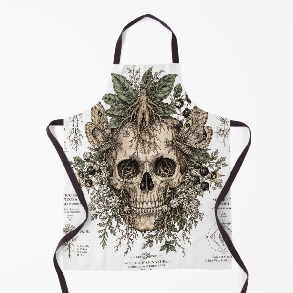Item preview, Gothic Botanical Skull Dark Academia Witch designed and sold by DigitalDream Gallery.