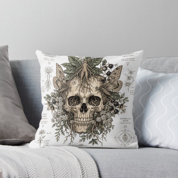 Item preview, Gothic Botanical Skull Dark Academia Witch designed and sold by DigitalDream Gallery.
