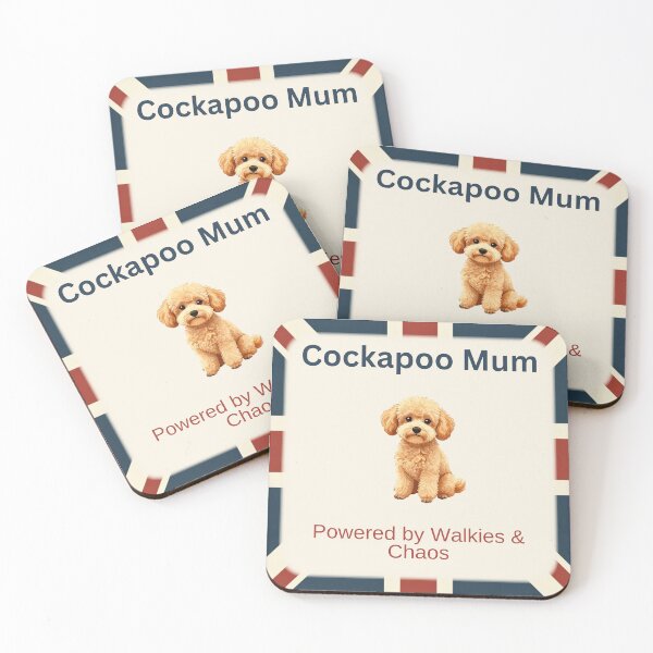 Item preview, Cockapoo Mum Classic Edition Funny British Dog Gift – Powered by Walkies & Chaos designed and sold by BritPetBoutique.