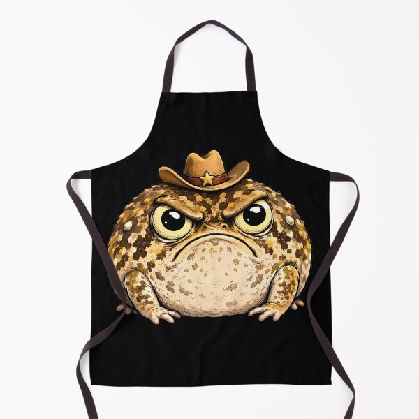 Item preview, Grumpy Toad Wearing Sheriff Cowboy Hat designed and sold by Linework Studio.