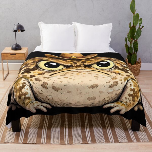 Item preview, Grumpy Toad Wearing Sheriff Cowboy Hat designed and sold by Linework Studio.
