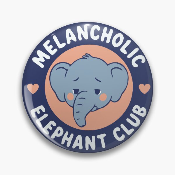 Item preview, Melancholic Elephant: Shy Cute Jungle Pet designed and sold by RedStreamStudio.