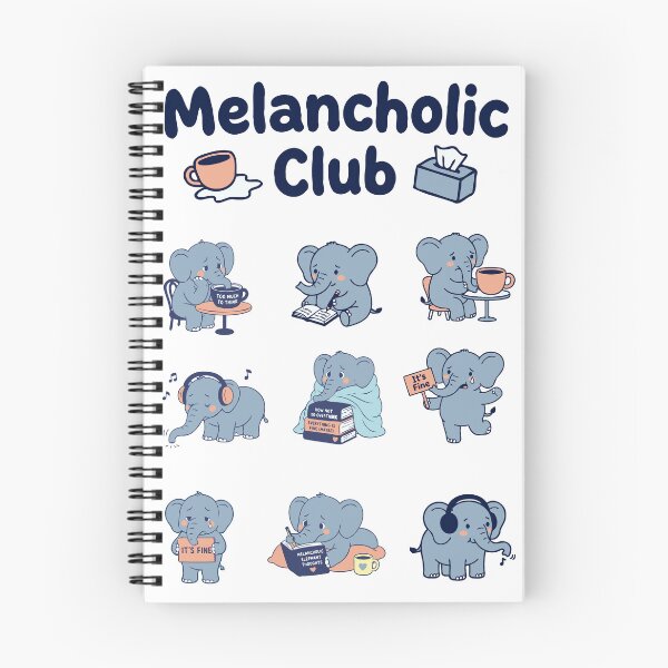 Item preview, Melancholic Elephant: Shy Cute Jungle Pet designed and sold by RedStreamStudio.