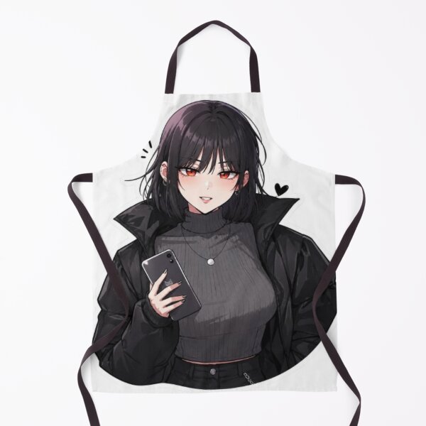 Item preview, Anime Girl Aesthetic Sticker – Dark Streetwear Phone Girl designed and sold by MeowLoka ⭐⭐⭐⭐.