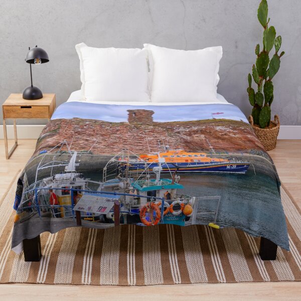 Item preview, Dunbar Harbour with RNLI Lifeboat and Fishing Boats designed and sold by Violaman.