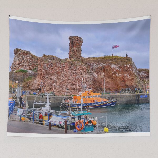 Item preview, Dunbar Harbour with RNLI Lifeboat and Fishing Boats designed and sold by Violaman.