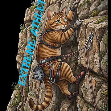 Artwork thumbnail, Climbing cat by ReneMM