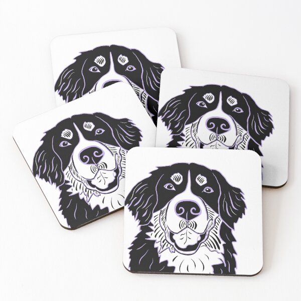 Item preview, Bernese Mountain Dog Stencil- purple designed and sold by KantstandyaC.