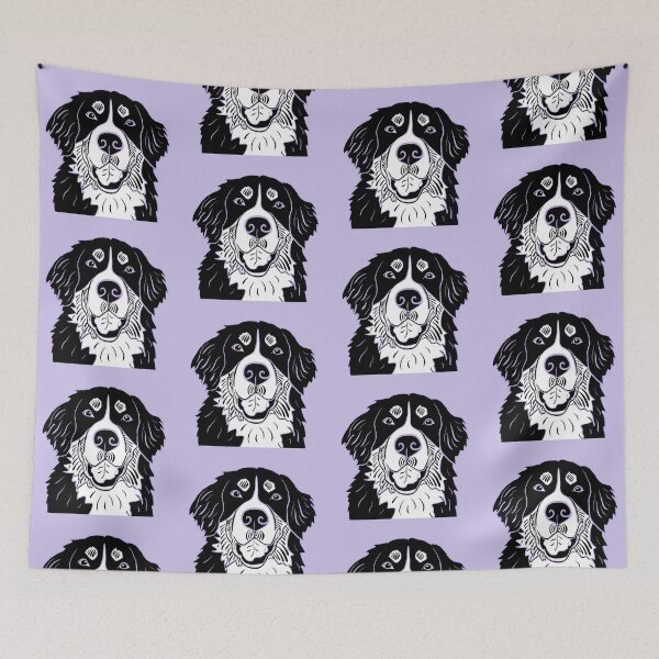 Item preview, Bernese Mountain Dog Stencil- purple designed and sold by KantstandyaC.