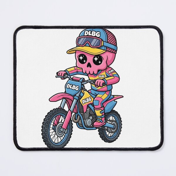 Artikelvorschau, Pink Skull Motocross Dirt Bike Racing Kawaii Art von DLBG entworfen und verkauft von DLBG-STORE.