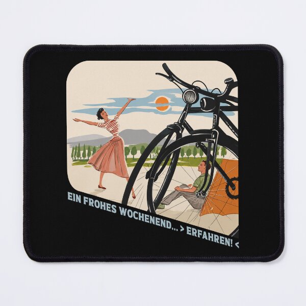 Item preview, Vintage East German Bicycle Weekend Cycling Camping Pun designed and sold by Maljonic.