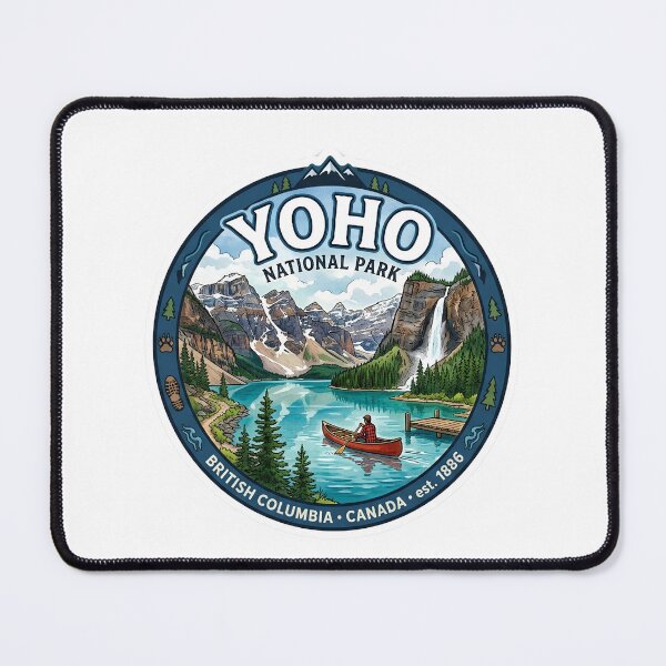 Item preview, Yoho National Park Canoe & Waterfall art designed and sold by LittleArij.