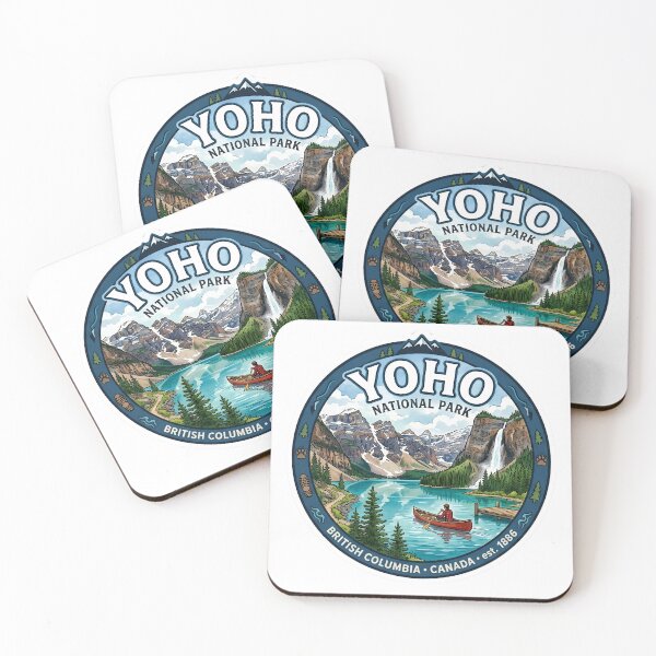 Item preview, Yoho National Park Canoe & Waterfall art designed and sold by LittleArij.