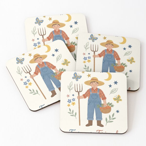 Item preview, Farmer Friend - Cute Whimsical Harvest and Garden Art designed and sold by Pasteltone.