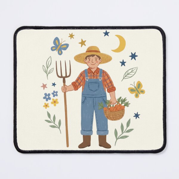 Item preview, Farmer Friend - Cute Whimsical Harvest and Garden Art designed and sold by Pasteltone.
