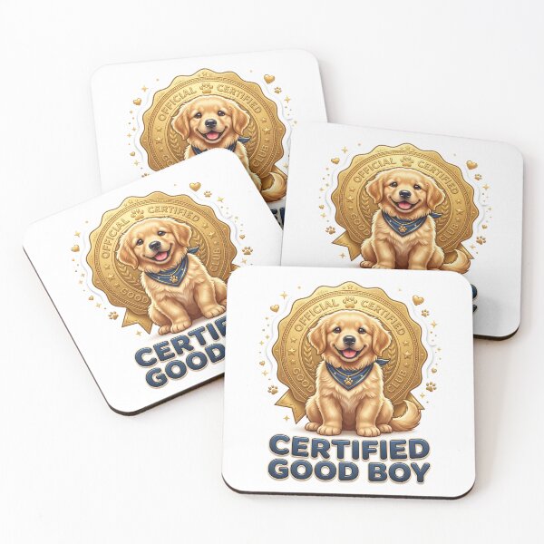 Item preview, Certified Good Boy Golden Retriever Dog Art designed and sold by pradeepvisuals.