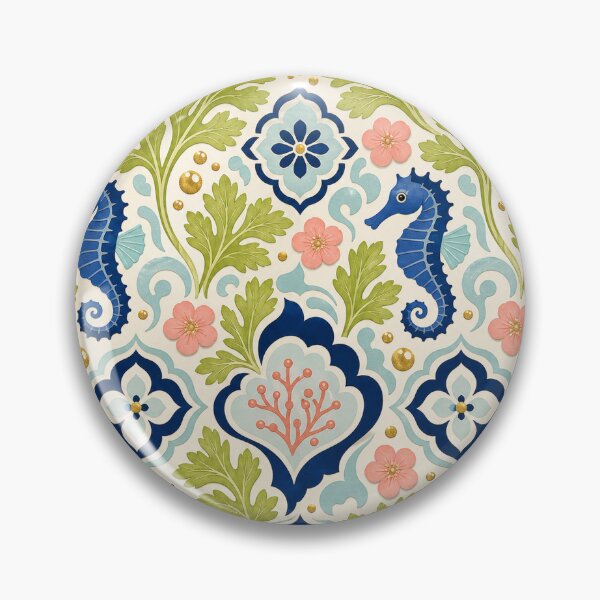 Item preview, Celery Seahorse Tile Garden Pattern designed and sold by aihrgdesign.