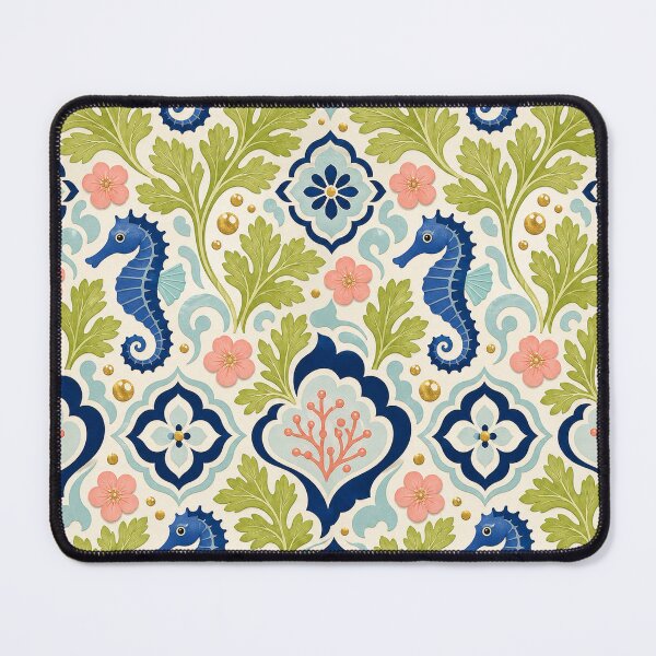 Item preview, Celery Seahorse Tile Garden Pattern designed and sold by aihrgdesign.