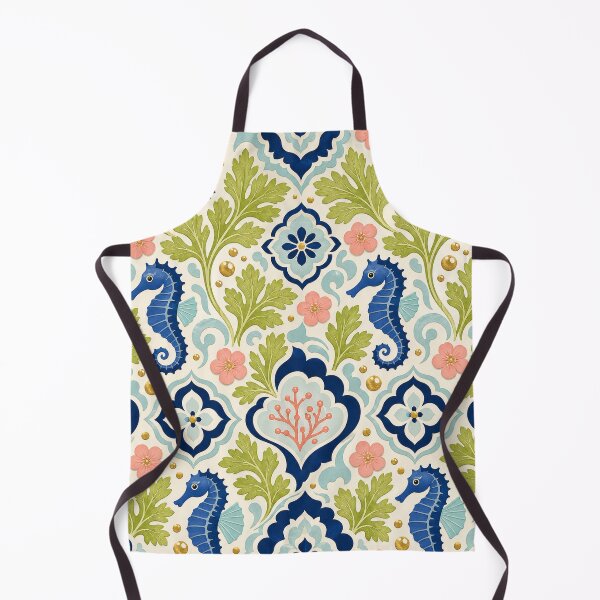 Item preview, Celery Seahorse Tile Garden Pattern designed and sold by aihrgdesign.