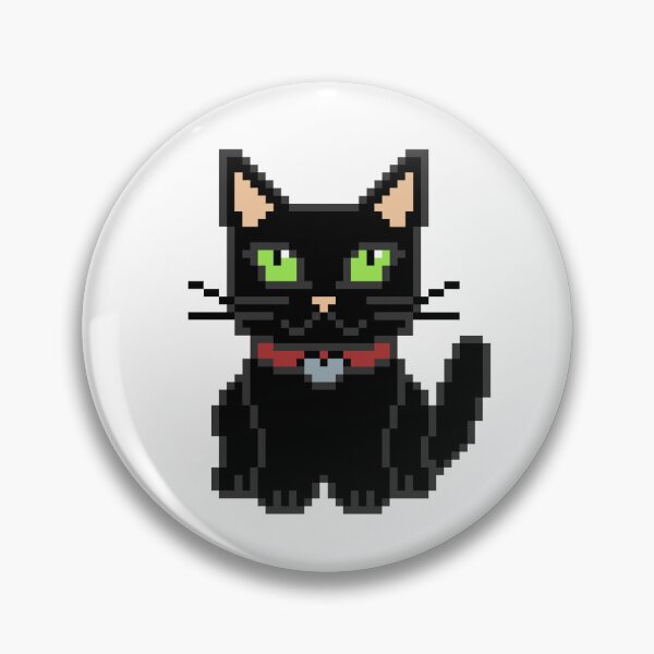 Item preview, Cute Pixel Art Black Cat | Retro 8-Bit Pixel Art designed and sold by OpenTabsDesigns.