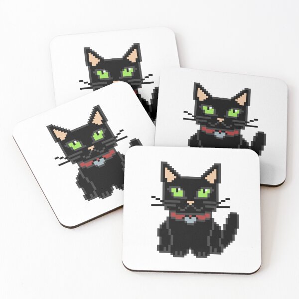 Item preview, Cute Pixel Art Black Cat | Retro 8-Bit Pixel Art designed and sold by OpenTabsDesigns.