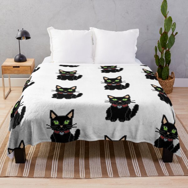 Item preview, Cute Pixel Art Black Cat | Retro 8-Bit Pixel Art designed and sold by OpenTabsDesigns.