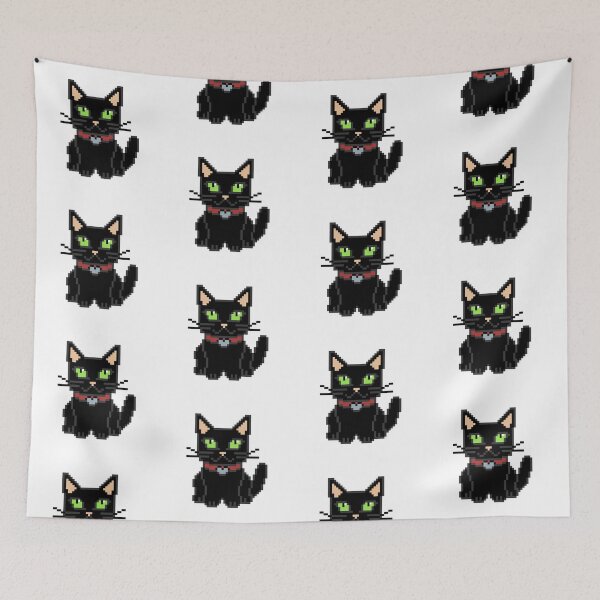 Item preview, Cute Pixel Art Black Cat | Retro 8-Bit Pixel Art designed and sold by OpenTabsDesigns.