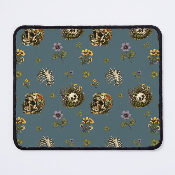 Item preview, Forestcore Skull Botanical Seamless Pattern with Wildflowers 2 designed and sold by SimplePoDesign.