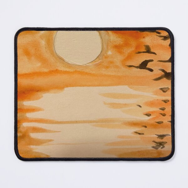 Item preview, Sun Over Lake With Geese Flying By designed and sold by pinkyjainpan.