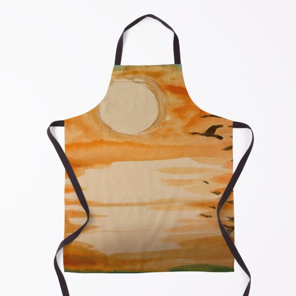 Item preview, Sun Over Lake With Geese Flying By designed and sold by pinkyjainpan.