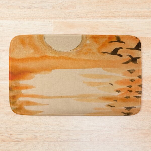 Item preview, Sun Over Lake With Geese Flying By designed and sold by pinkyjainpan.
