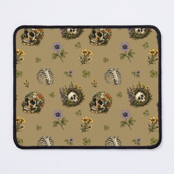 Item preview, Forestcore Skull Botanical Seamless Pattern with Wildflowers 3 designed and sold by SimplePoDesign.