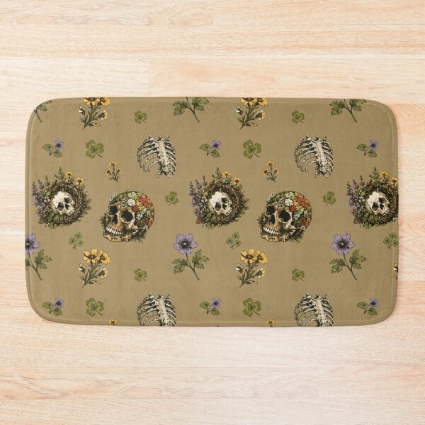 Item preview, Forestcore Skull Botanical Seamless Pattern with Wildflowers 3 designed and sold by SimplePoDesign.