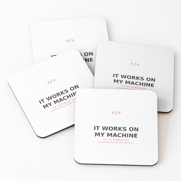 Item preview, It Works On My Machine Funny Coder Shirt designed and sold by AIHumorShop.
