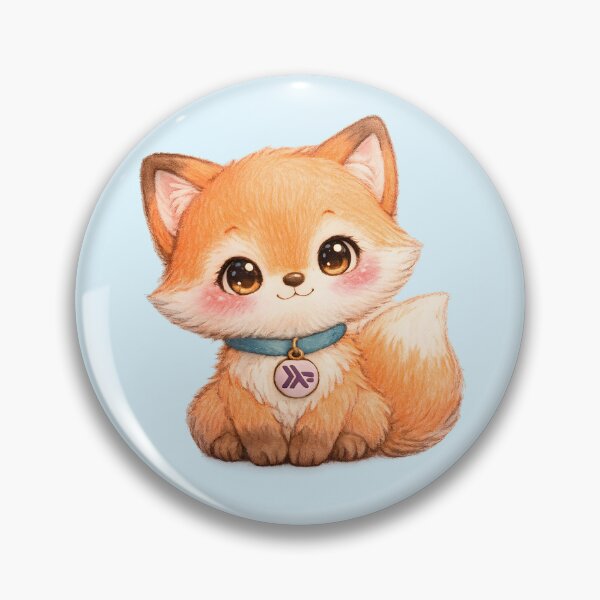 Item preview, Cute Kawaii Haskell Fox designed and sold by Nerd Romance Café.