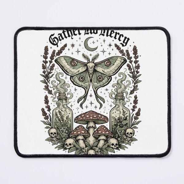 Item preview, Witchy Apothecary Moth Dark Academia Gothic designed and sold by DigitalDream Gallery.