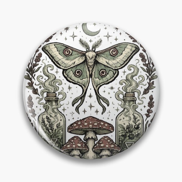 Item preview, Witchy Apothecary Moth Dark Academia Gothic designed and sold by DigitalDream Gallery.