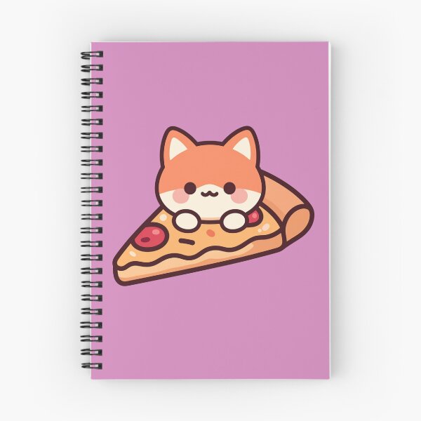 Item preview, Kawaii Cat Pizza Slice Cute Cartoon Kitten Food Illustration designed and sold by Randomnessy.