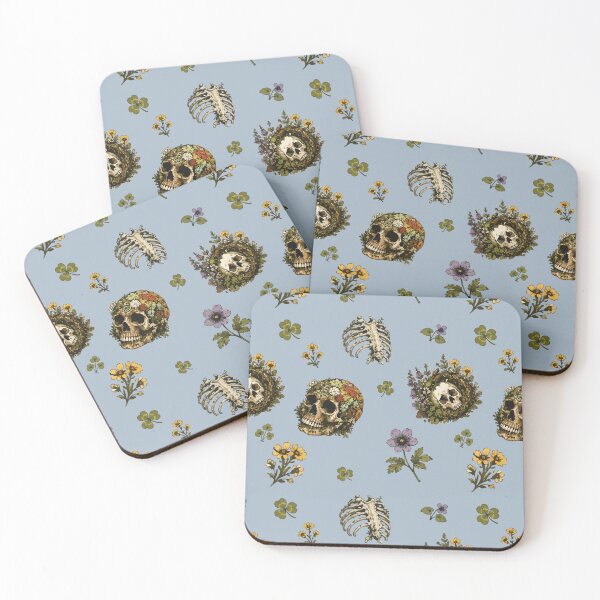 Item preview, Forestcore Skull Botanical Seamless Pattern with Wildflowers 4 designed and sold by SimplePoDesign.