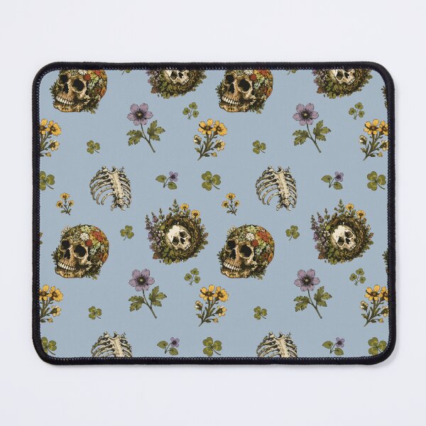 Item preview, Forestcore Skull Botanical Seamless Pattern with Wildflowers 4 designed and sold by SimplePoDesign.