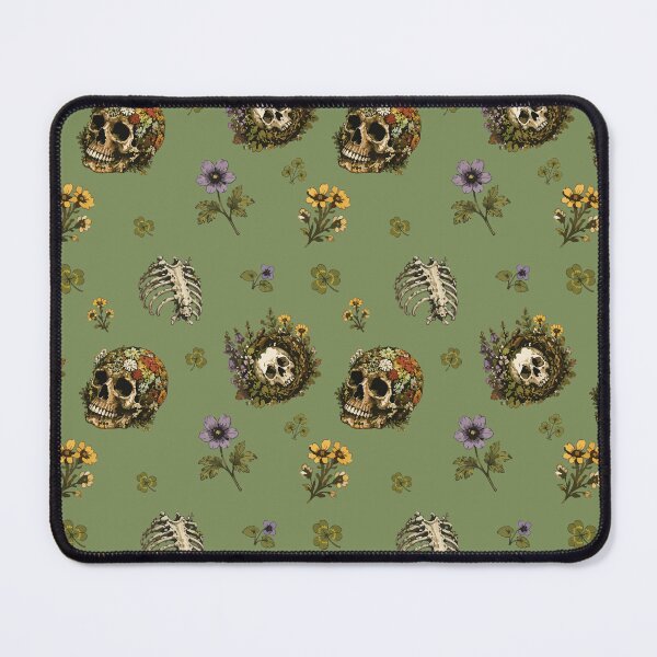 Item preview, Forestcore Skull Botanical Seamless Pattern with Wildflowers 5 designed and sold by SimplePoDesign.