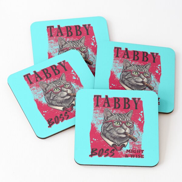 Item preview, Gray Tabby Boss Design – Cat with Cigar Mafia Style designed and sold by PixelsPaws.
