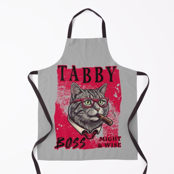 Item preview, Gray Tabby Boss Design – Cat with Cigar Mafia Style designed and sold by PixelsPaws.