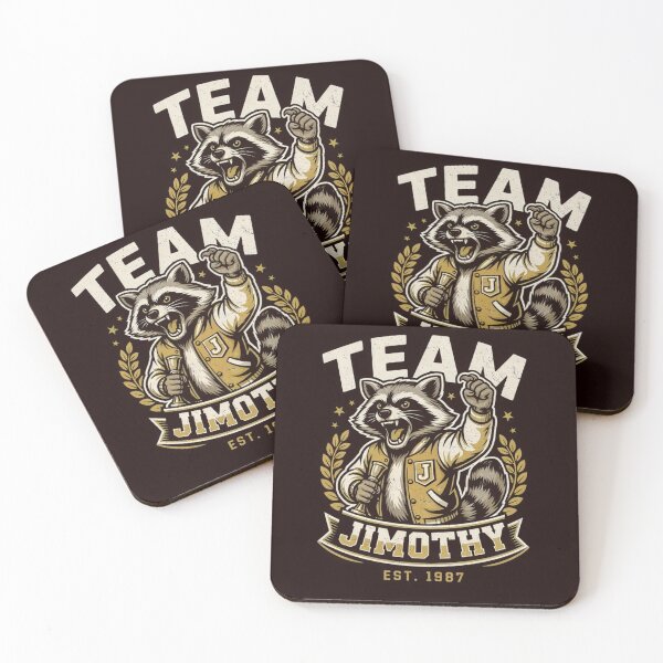 Item preview, Team Jimothy Funny Raccoon Vintage Varsity Mascot designed and sold by Malaryk.