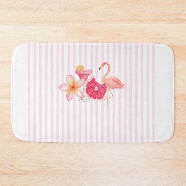 Item preview, Pink Tropical Summer Collage | Flamingo, Margarita, Grapefruit & Plumeria Watercolor Aesthetic designed and sold by NOUURRRR.